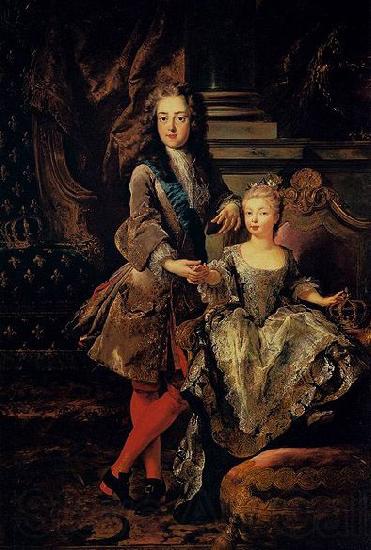 Francois de Troy Portrait of Louis XV of France with his France oil painting art
